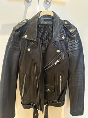 BLK DNM Black Quilted-Lined Leather Moto Jacket